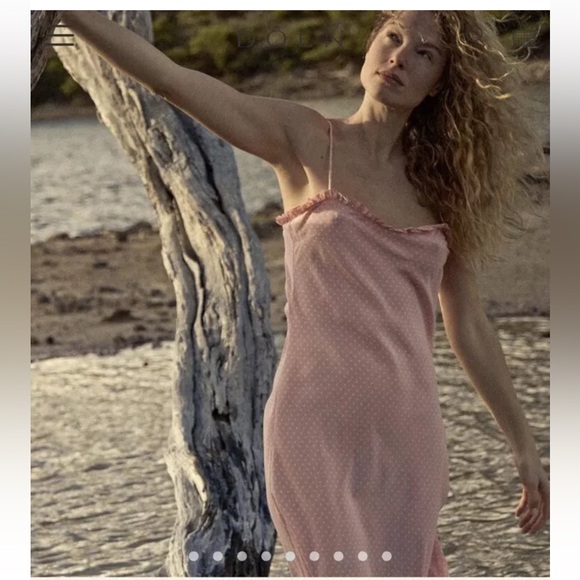 New DOEN Calsi Maxi Dress in Cherry Blossom Sz L - Picture 6 of 11